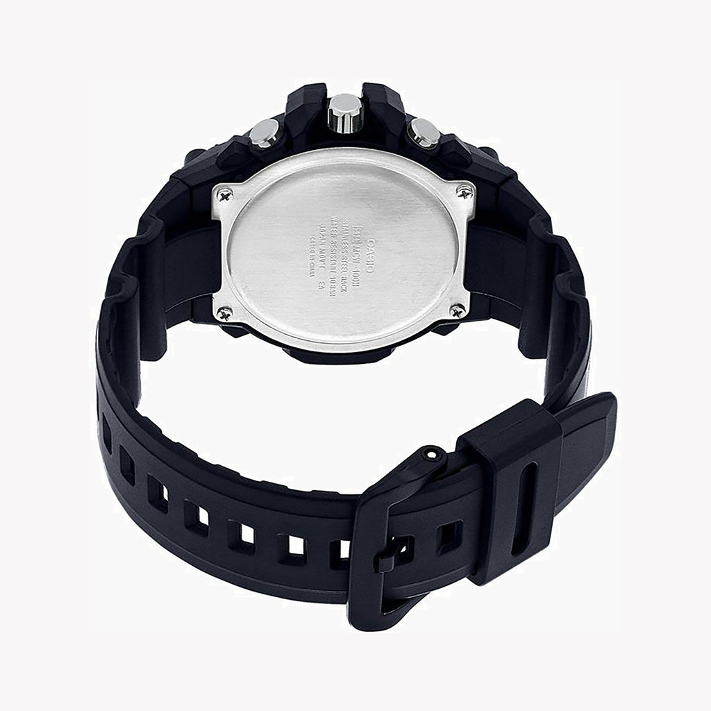 CASIO MCW-100H-1A3VDF MEN'S SPORTY ELEGANCE - RUGGED BLACK RESIN TIMEPIECE