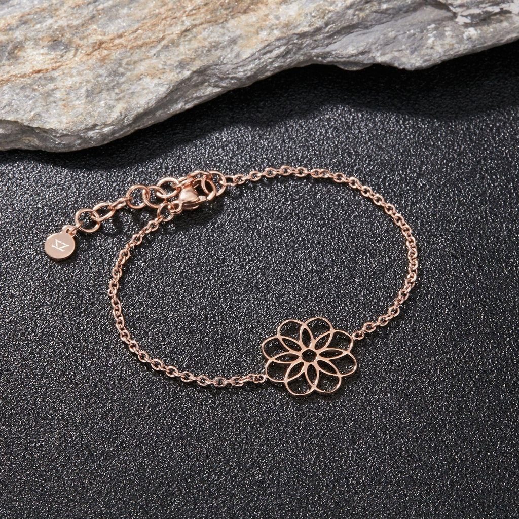 ZINK Women's Rose Gold Stainless Steel Bracelet | ZFBR005RG