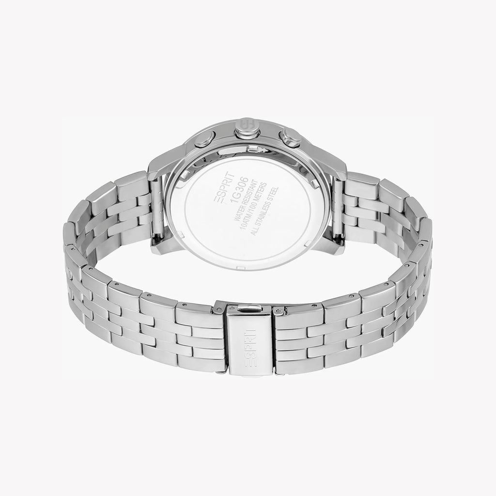ESPRIT MEN'S TIMEPIECE - ELEGANT SILVER STAINLESS STEEL WATCH WITH ROUND DIAL