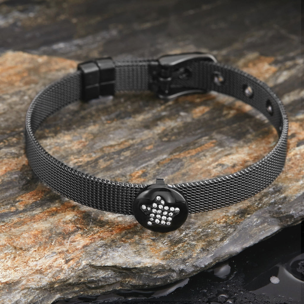 ZINK Women's Black Stainless Steel Bracelet | ZFBR001B8