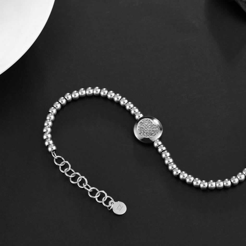 ZINK Women's Silver Stainless Steel Bracelet | ZFBR007SH