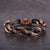 ZINK Men's Brown & Rose Gold Leather & Stainless Steel Bracelet | ZJBC038108