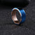 ZINK Men's Rose Gold & Blue Stainless Steel Ring | ZJRG025SPIBL