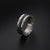 ZINK Men's Silver & Black Stainless Steel Ring | ZJRG027M