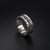 ZINK Men's Silver & Black Stainless Steel Ring | ZJRG027M