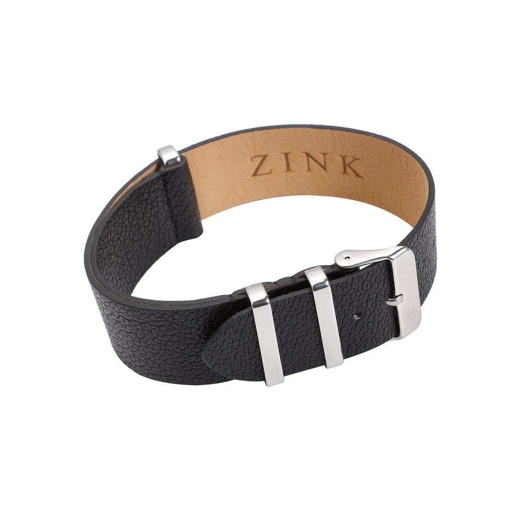 ZLB001BS-24 Zink Textured Genuine Leather Strap Outlet