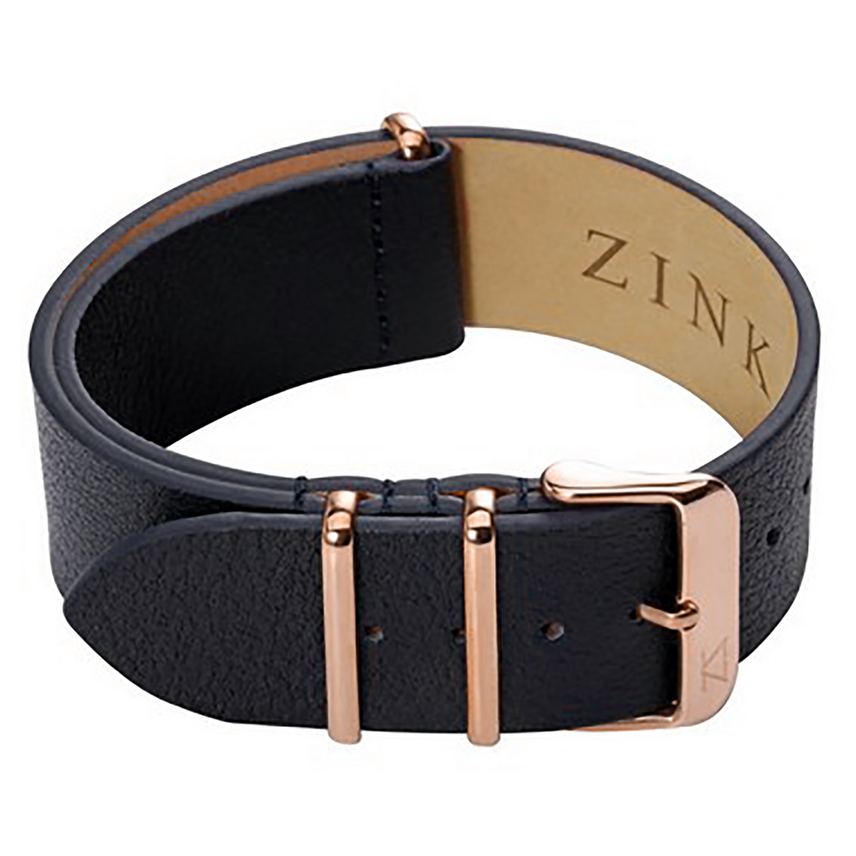 ZLB001BWG Zink Men's Textured Genuine Leather Strap