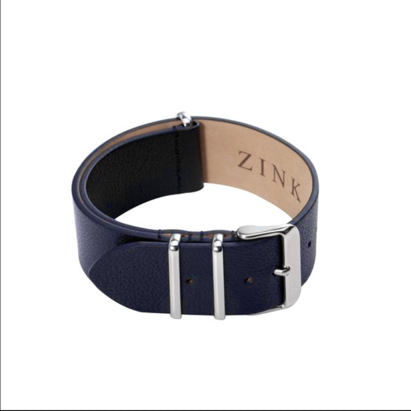 ZLB001DBS-24 Zink Textured Genuine Leather Strap Outlet