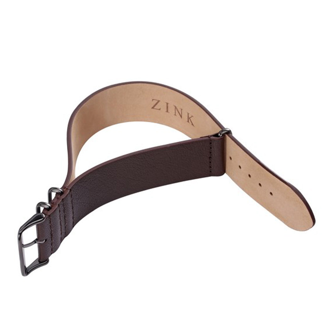 ZLB001DBWB Zink Men's Textured Genuine Leather Strap