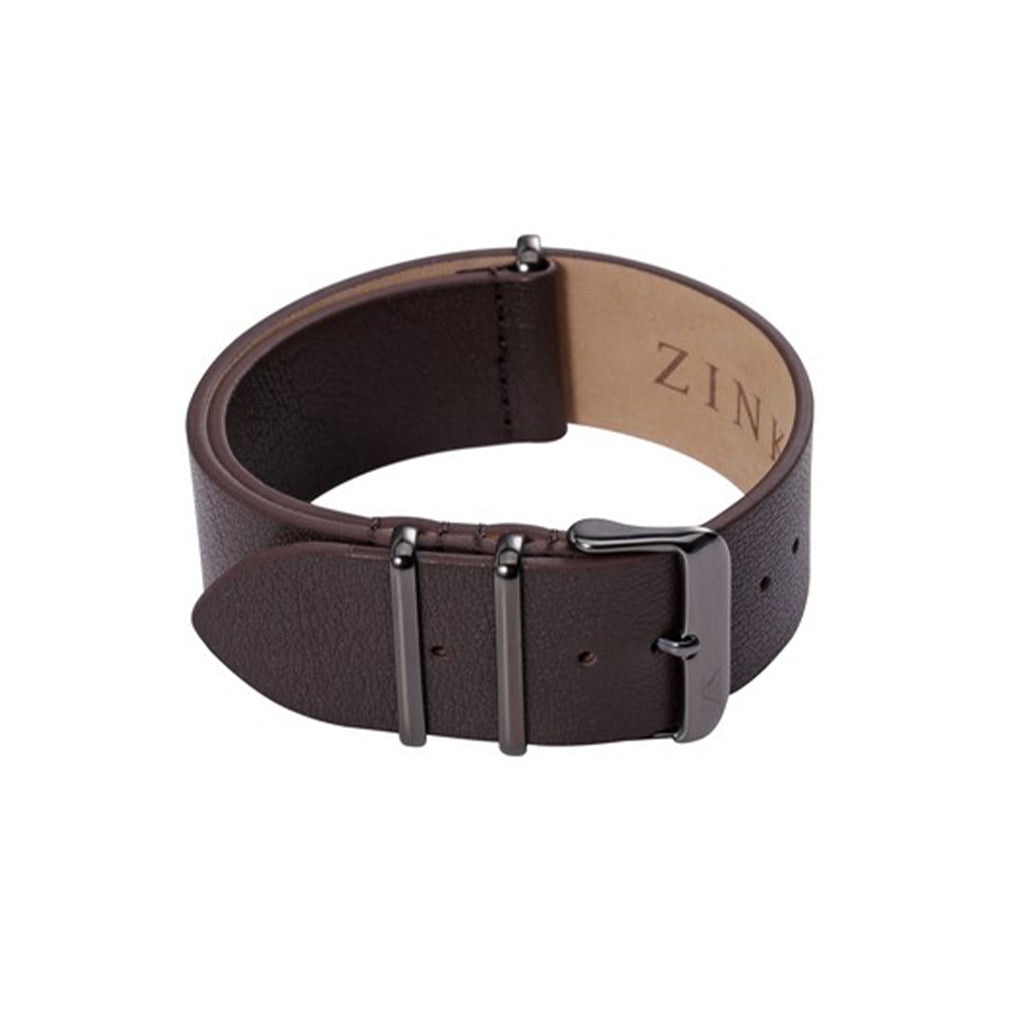 ZLB001DBWB-24 Zink Textured Genuine Leather Strap Outlet
