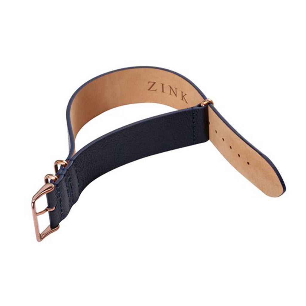 ZLB001DBRG-24 Zink Textured Genuine Leather Strap Outlet