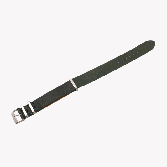 ZINK Men's Leather Watch Band - Dark Green | ZLB001DGS
