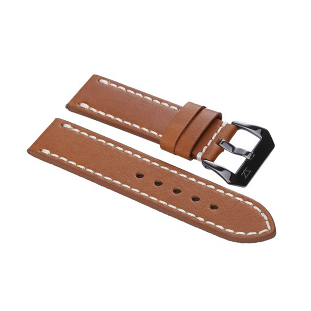 ZLB004BWB-24 Zink Thick Genuine Leather Strap Outlet