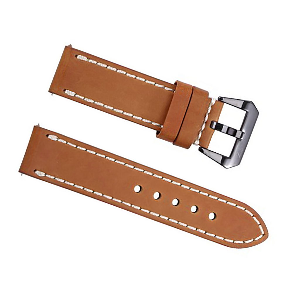 ZLB004BWS-24 Zink Thick Genuine Leather Strap Outlet