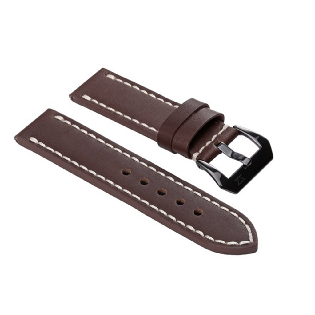 ZLB004DBWB-24 Zink Thick Genuine Leather Strap Outlet