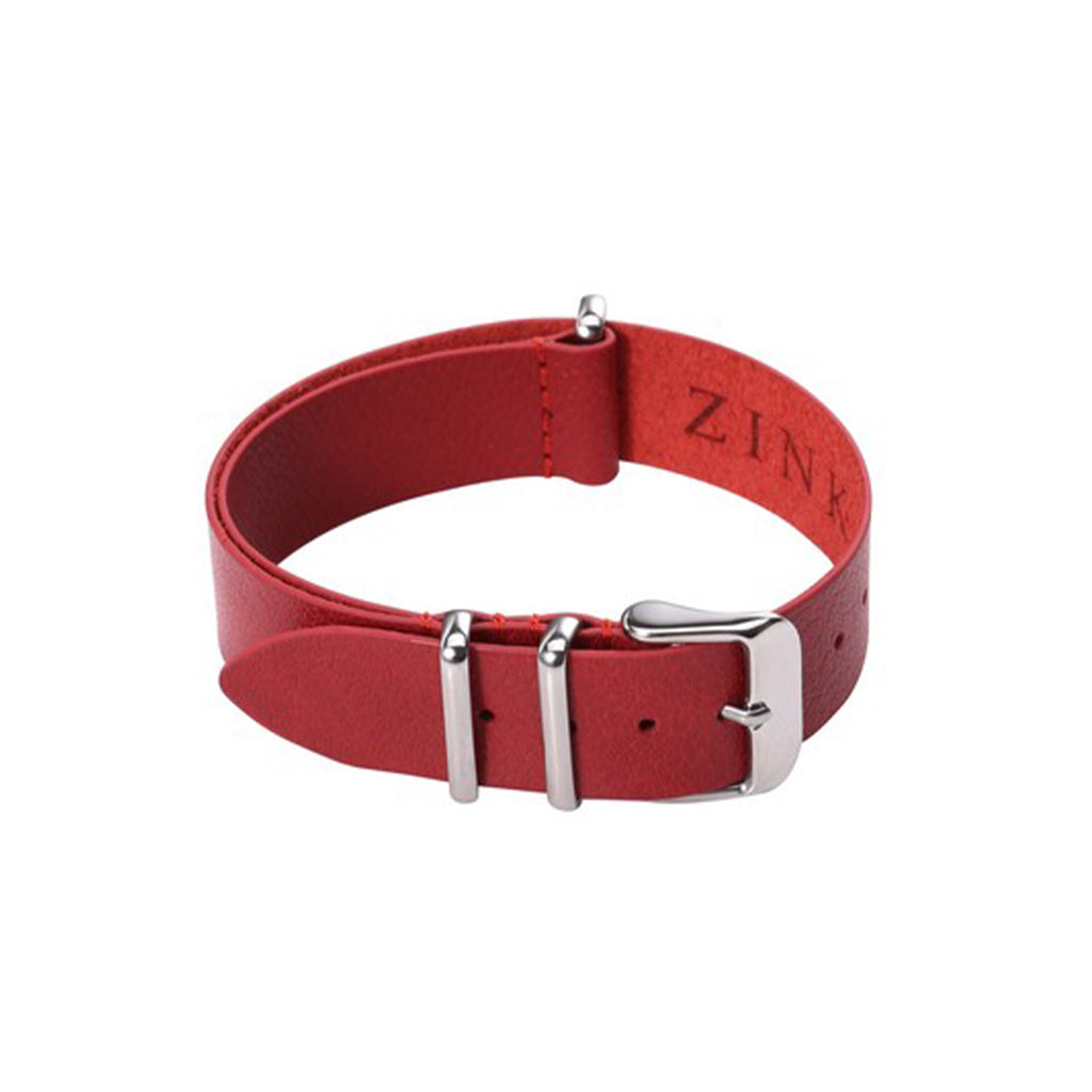 ZLB001RS-18 Zink Textured Genuine Leather Strap Outlet