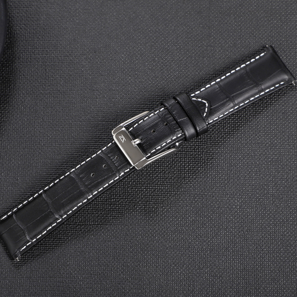ZLB006BS-22 Zink Crocodile Embossed Strap Outlet