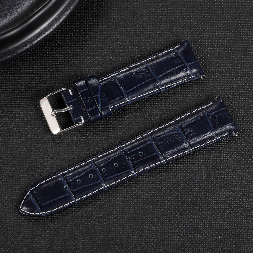 ZLB006DBS-22 Zink Crocodile Embossed Strap Outlet