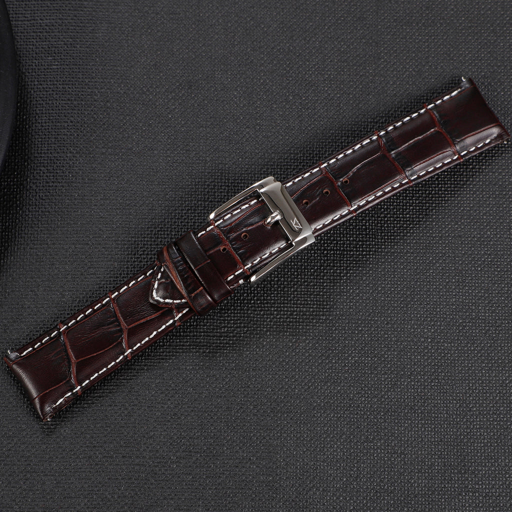 ZLB006DBWS-20 Zink Crocodile Embossed Strap Outlet