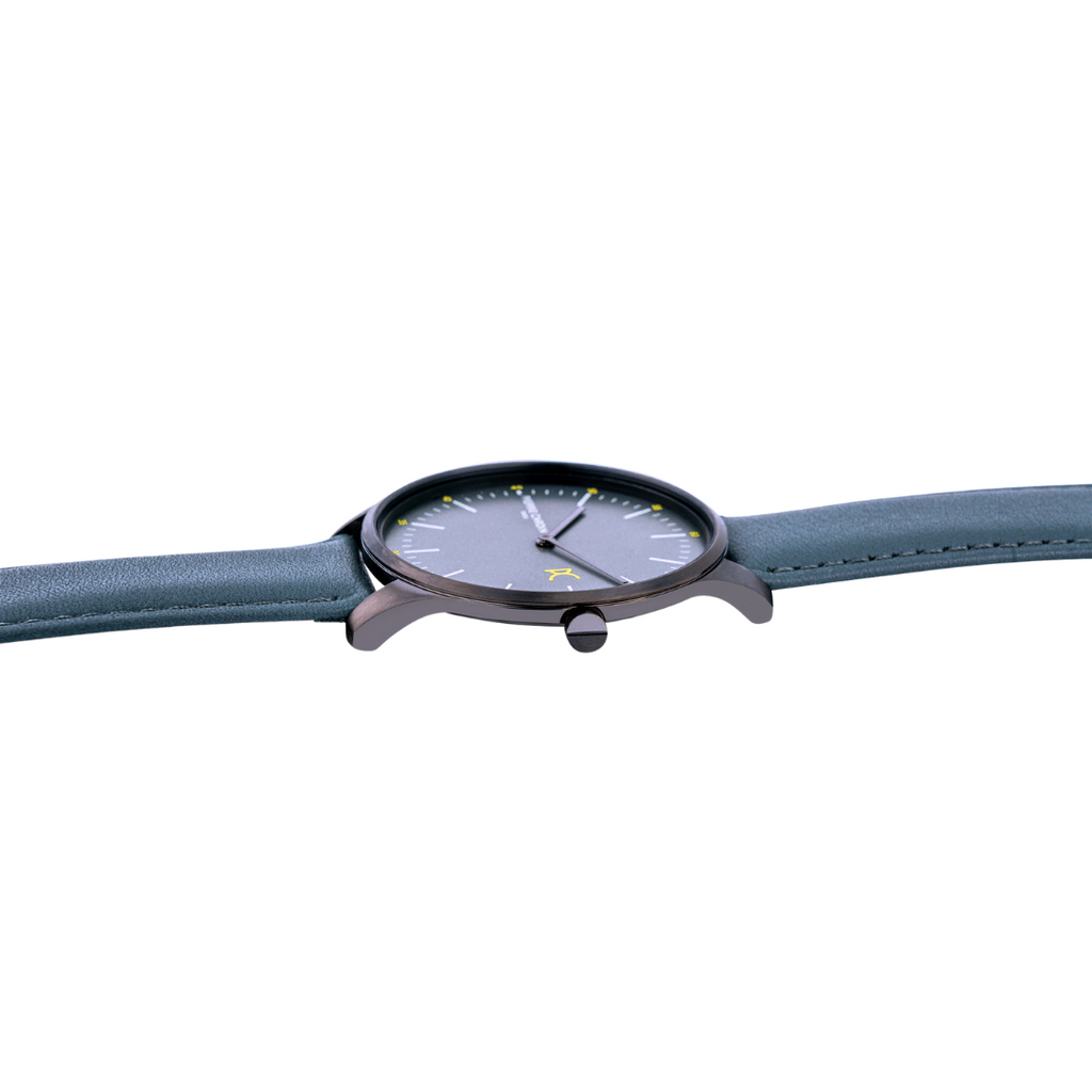 PIERRE CARDIN MEN'S LUXURY GRAY DIAL STAINLESS STEEL WATCH - ELEGANT LEATHER BAND