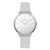 PIERRE CARDIN Women's Watch with Silver Metal Case and Silver Leather Band