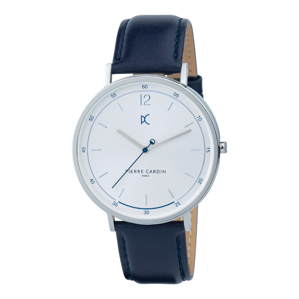 PIERRE CARDIN CBN.3002 ELEGANT TIMEPIECE - STYLISH MEN'S WATCH WITH BLUE LEATHER BAND